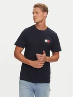 Koszulki męskie - Tommy Jeans T-Shirt Essential Flag DM0DM20740 Granatowy Slim Fit - miniaturka - grafika 1