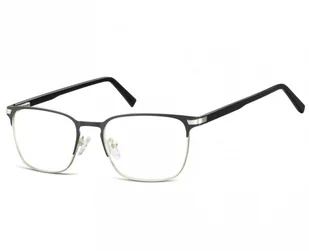 Okulary oprawki optyczne korekcyjne Sunoptic 917 czarno-srebrne - Okulary korekcyjne, oprawki, szkła - miniaturka - grafika 1