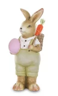 Wielkanoc - Kolorowa figurka, zajączek z pisanką i koszykiem. - miniaturka - grafika 1