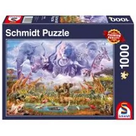 Puzzle - Schmidt Spiele Puzzle 58356 Zwierzęta w punkcie wodnym, 1000 części puzzle, kolorowe - miniaturka - grafika 1