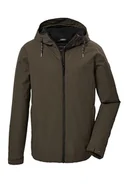 Kurtki męskie - G.I.G.A. DX Męska kurtka funkcyjna/kurtka outdoorowa wodoszczelna z kapturem GW 32 MN JCKT, oliwkowa brązowa, XXL, 41867-000 - miniaturka - grafika 1