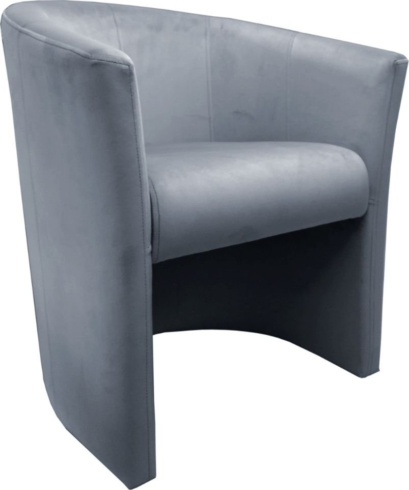 Atos Fotel MAROS BL VELVET ciemno szary nowoczesny tapicerowany aksamitem ATOS