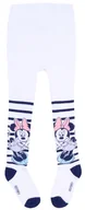 Rajstopy - Grube, białe rajstopy niemowlęce w granatowe pasy z Myszką Minnie DISNEY 12-24 m 86 cm - miniaturka - grafika 1