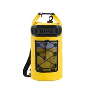 Torebki damskie - torba plażowa 10L, torba raftingowa, wodoodporna torba sportowa PVC, wodoodporny plecak, torba na ramię, żółta - miniaturka - grafika 1