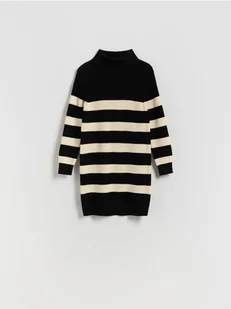 Reserved - Dzianinowa sukienka w paski - wielobarwny - Swetry dla dziewczynek - miniaturka - grafika 1