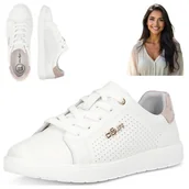 Półbuty damskie - Sneakersy Damskie SKÓRZANE FILIPPO Wygodne Białe sportowe Półbuty 40 - miniaturka - grafika 1
