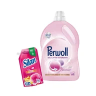 Środki do prania - Zestaw Płyn do prania wełny Wool 60 prań Silan Płyn do zmiękczania tkanin Fabrlhafter Blutenrausch gratis - środek do prania - miniaturka - grafika 1