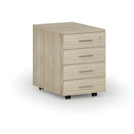 Szafki biurowe - Kontenerek biurowy mobilny SEGMENT, 4 szuflady, 430 x 546 x 619 mm, dąb naturalny - miniaturka - grafika 1