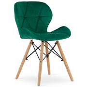 Krzesła - Zestaw 4 szt krzeseł kuchennych welurowych - Zeno 4S - miniaturka - grafika 1