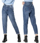 Spodnie damskie - Zwężane Jeansy Damskie Spodnie Mom Jeans 318 W37 - miniaturka - grafika 1
