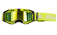 Gogle i okulary motocyklowe - Gogle LS2 Aura Pro Czarno-zółte Lustrzanka + PINLOCK I ZRYWKI - miniaturka - grafika 1