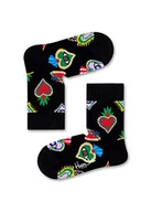 Skarpetki damskie - Happy Socks Kids Sacred Heart Sock, Skarpety dla dzieci, Żółty-Zielony-Czerwony-Niebieski-Fioletowy (2-3Y) - miniaturka - grafika 1