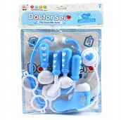 Zabawy w naśladowanie dorosłych - NIEBIESKI ZESTAW LEKARZA MAŁY DOKTOR SZPITAL DLA LALEK MISIÓW - miniaturka - grafika 1