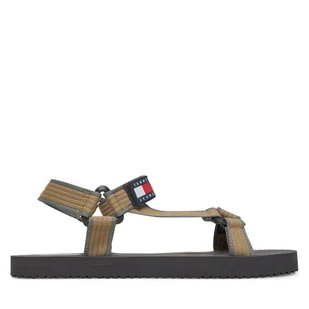 Sandały Tommy Jeans Tjm Casual Sandal EM0EM01563 Brązowy - Sandały męskie - miniaturka - grafika 1