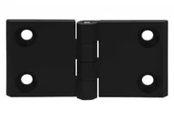 Zawiasy, okucia i inne akcesoria - Zawias płaski skrzydełkowy, zamak, lakierowany na czarno, 60x120mm z otworami (399-1-2-6) - miniaturka - grafika 1