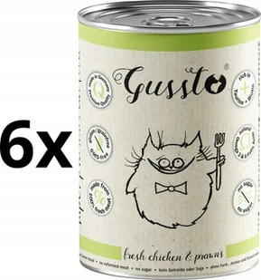 GUSSTO pusz.400g FRESH CHICKEN & PRAWNS /6 Pokarm dla kota z KURCZAKIEM I KREWETKAMI - Mokra karma dla kotów - miniaturka - grafika 1