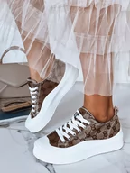 Trampki damskie - Trampki damskie MERTIE brązowe Dstreet ZY0463-40 - miniaturka - grafika 1