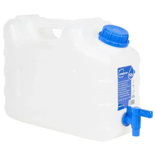 vidaXL Zbiornik na wodę, z kranikiem, przezroczysty, 12 L, plastikowy - Kanistry - miniaturka - grafika 1