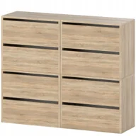 Szafki na buty - Szafka Na Buty Dąb Sonoma Wysoka 120 CM 8 Półek Regał Stojak Bez Siedziska - miniaturka - grafika 1