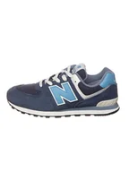 Buty dla dziewczynek - New Balance Skórzane sneakersy "GC574" w kolorze granatowym - miniaturka - grafika 1