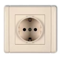 Karlik Gniazdo pojedyncze 2P+Z SCHUKO, 1FGP-1s - Gniazdka elektryczne - miniaturka - grafika 1