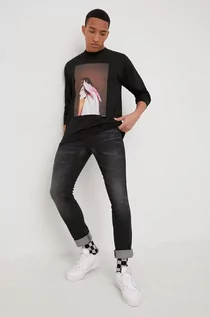 Koszulki i topy damskie - Vans longsleeve bawełniany X SARA LORUSSO kolor czarny z nadrukiem - grafika 1