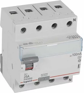 Legrand WYŁĄCZNIK RÓŻNICOWOPRĄDOWY P 304 4P 25A 100MA TYP A SERII TX3, 411774 - Bezpieczniki elektryczne - miniaturka - grafika 1