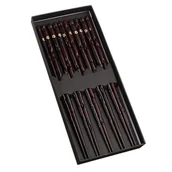 Zestawy do sushi - Zestaw 5 Par Eleganckich Pałeczek Do Sushi Pudełko - miniaturka - grafika 1