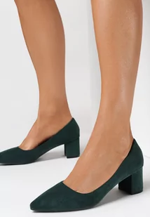 Zielone Czółenka Katrie - Czółenka - miniaturka - grafika 1