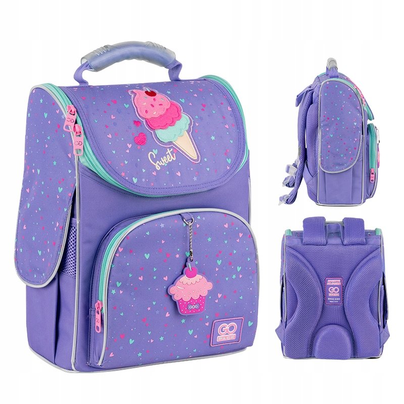 Tornister Szkolny Plecak Dla Dziewczynek Fioletowy Ice Cream GoPack