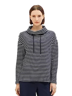 Bluzy damskie - TOM TAILOR Bluza damska, 32397 – granatowy (Navy Offwhite Stripe), M - grafika 1