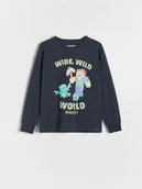 Bluzki dla chłopców - Reserved - Longsleeve Minecraft - ciemnoszary - miniaturka - grafika 1