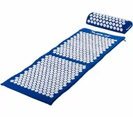Akcesoria medycyny naturalnej - Movit Mata do akupresury z poduszką 130 x 50 cm, ciemnoniebieska masująca 20040514 - miniaturka - grafika 1