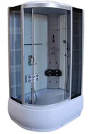 Kabiny z hydromasażem - Kabina prysznicowa z hydromasażem i sauną 120x80 7106W Prawa - miniaturka - grafika 1