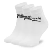 Skarpetki męskie - Zestaw 3 par wysokich skarpet unisex Reebok R0429-SS24 (3-pack) Biały - miniaturka - grafika 1