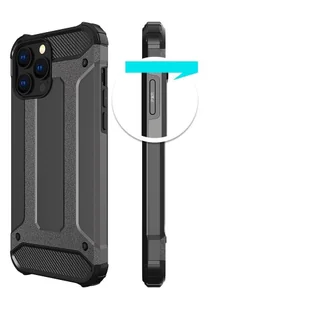 Hybrid Armor etui iPhone 14 Pro Max pancerny hybrydowy pokrowiec czarny - Etui i futerały do telefonów - miniaturka - grafika 4