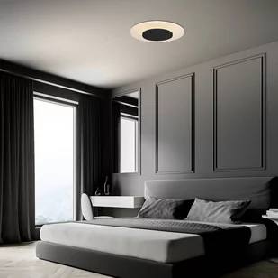 Steinhauer Lampa sufitowa LED Lido, czarna Ø 42cm - Lampy sufitowe - miniaturka - grafika 1