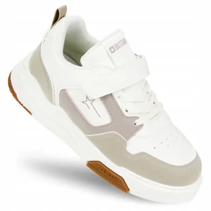 Buty dziecięce sportowe na lato BIG STAR lekkie na RZEPY RR374055 beżowe 33 - Buty dla dziewczynek - miniaturka - grafika 1