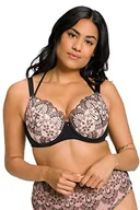 Biustonosze - Ulla Popken Damski biustonosz z fiszbinami, miękka miseczka, awangardowy, Czarny, 95D - miniaturka - grafika 1