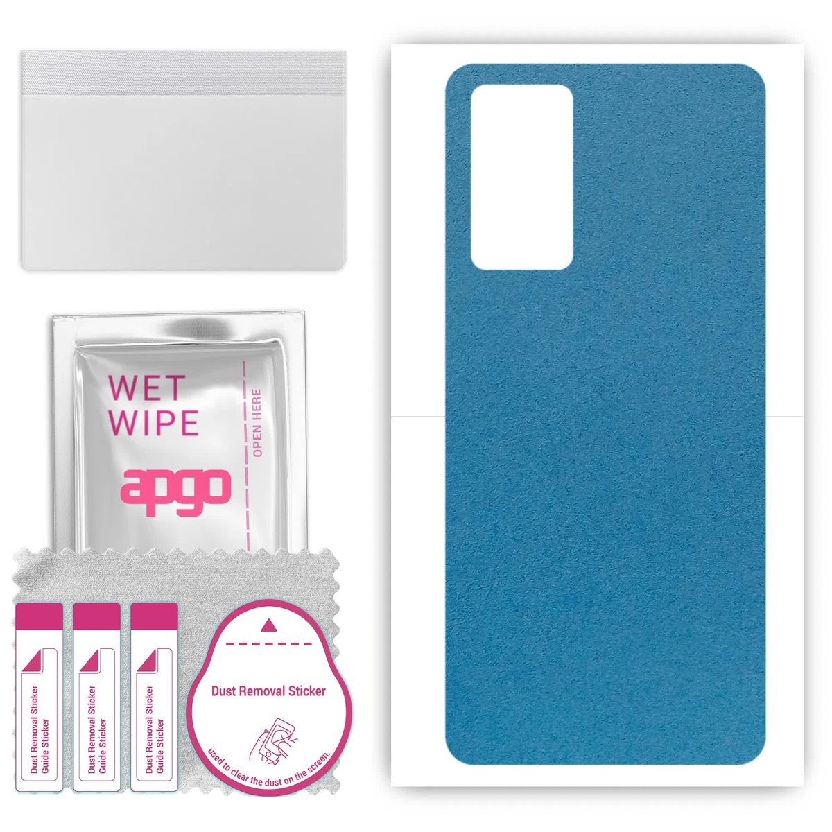 Folia naklejka skórka strukturalna na TYŁ Zamsz do Samsung Galaxy A51 5G UW - Zamsz Niebieski - apgo SKINS