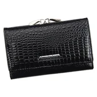 Portfele - Portfel damski skórzany JenniferJones5249 Czarny - miniaturka - grafika 1