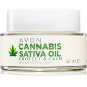 Balsamy i kremy do ciała - Avon Cannabis Sativa Oil krem nawilżający z olejkiem konopnym 50ml - miniaturka - grafika 1