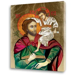 Obraz religijny na płótnie Święty Krzysztof - Ikony i obrazy sakralne Obraz religijny na płótnie Święty Krzysztof - Ikony i obrazy sakralne - miniaturka - grafika 1