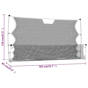 Rebounder piłkarski, czarno-żółty, 183x85x120 cm, poliester Lumarko! - Piłka nożna - miniaturka - grafika 11
