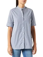 Bluzki damskie - Maerz Damska bluzka z krótkim rękawem, granatowa, regularna - miniaturka - grafika 1