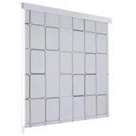 Rolety - vidaXL Roleta prysznicowa 140 x 240 cm, wzór w kwadraty - miniaturka - grafika 1