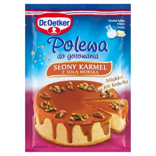Dr. Oetker Polewa do gotowania słony karmel z solą morską 76 g - Dodatki do ciast w proszku - miniaturka - grafika 1