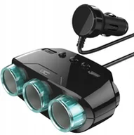 Ładowarki samochodowe - Rozdzielacz Gniazda Zapalniczki 12-24V QC3.0+PD - miniaturka - grafika 1