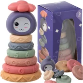 Zabawki sensoryczne - Klocki Sensoryczne dla Dzieci Gumowe Miękkie Kreatywne Wieża Montessori 8el - miniaturka - grafika 1