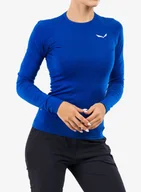 Bluzy sportowe damskie - Bluza damska Salewa Zebru Fresh AMR L/S Tee - electric - miniaturka - grafika 1